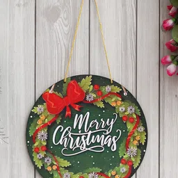 eCraftIndia Green & Red Printed Wooden Wall Hanging-picture-19