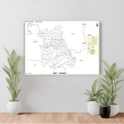 Wallpics White & Black Bhavnagar District Palitana Taluk Map Water Resistant Wall Sticker-picture-11