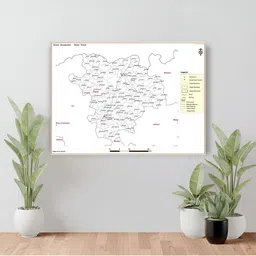 Wallpics White & Black Banaskantha District Tharad Taluk Map Water Resistant Wall Sticker-picture-22
