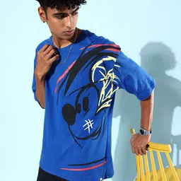 Kook N Keech Disney Men Vibrant Blue Pure Cotton MCW Back Street Boys The Boxy Tee T-shirt-picture-21