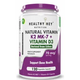 HealthyHey Nutrition Natural Vitamin K2 + Natural D3 (Vegan) - Non-GMO | Non-Synthetic 120 Veg. Capsules-picture-21