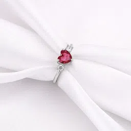 GIVA 925 Sterling Silver Rhodium-Plated Stone Studded Finger Ring-picture-58