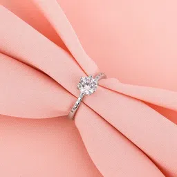 GIVA Women 925 Sterling Silver Rhodium-Plated Adjustable Finger Ring image 1