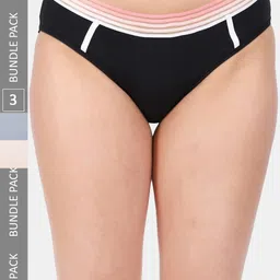 Amour Secret Women Pack Of 3 Mid-Rise Anti-bacterial Hipster Briefs-picture-27