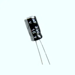 330uF 16V DC Polymer Aluminium Through Hole Capacitor image 1