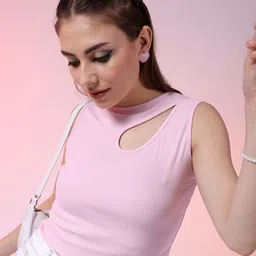 Freehand by The Indian Garage Co Pink Crop Top-picture-14