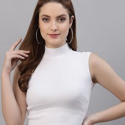 Friskers White Organic Cotton Crop Top-picture-9