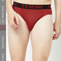 T.T. Men Pack Of 2 Desire 100% Combed Cotton Printed Basic Briefs-picture-41