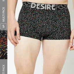 T.T. Pack Of 5 Desire 100% Combed Cotton Printed Trunks-picture-35