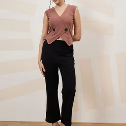 Athena Immutable V-Neck Sleeveless Waistcoat With Trousers-image-40