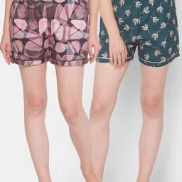 FashionRack Women Set of 2 Printed Lounge Shorts-picture-13