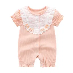StyleCast Infant Girls Pink Striped Cotton Rompers-picture-15