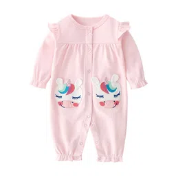 StyleCast Infant Girls Pink Printed Cotton Rompers-image-40