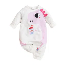 StyleCast Infant Girls Pink Graphic Printed Rompers-image-43