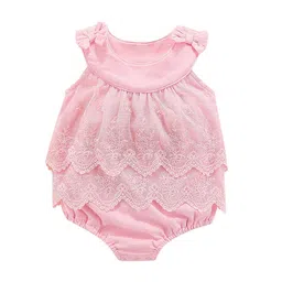 StyleCast Infants Girls Pink Self Design Layered Cotton  Bodysuit-image-88