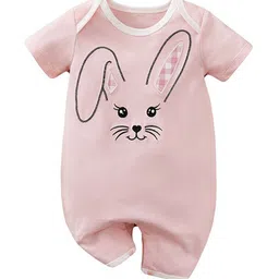 StyleCast Infant Girls Pink Graphic Printed Cotton Rompers-image-20