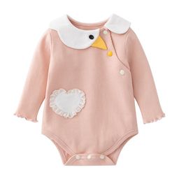 StyleCast Pink Infant Girls Long Sleeves Cotton Applique Bodysuit-picture-17