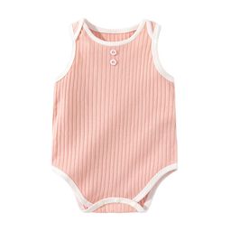 StyleCast Pink Infant Girls Striped Cotton Bodysuit-picture-2