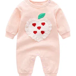 StyleCast Infant Girls Pink Embellished Cotton Rompers-picture-29