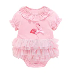 StyleCast Infants Girls Pink Flamingo Printed Cotton  Bodysuit-picture-25
