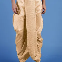 here&now x sanwara Sanwara Men Embroidered Art Silk Dhotis-picture-14