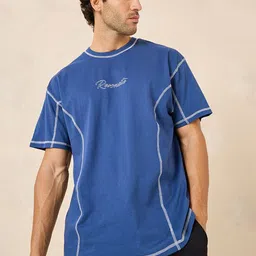 Styli Compact Jersey Flat Lock Detail Oversized T-Shirt-picture-30