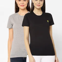 VIMAL JONNEY Women Pack Of 2 Round Neck T-Shirts-image-82