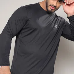 Instafab Plus Size Round Neck Regular Fit Sports T-shirt-picture-41