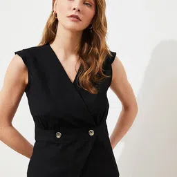 Trendyol V-Neck Sleeveless Pure Cotton Wrap Top-picture-23