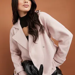 Styli Women Nude-Coloured Open Front Jacket-picture-35