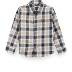 U.S. Polo Assn. Kids Boys Classic Tartan Checked Pure Cotton Casual Shirt-picture-27