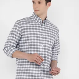 Crimsoune Club Men Tartan Checks Classic Slim Fit Cotton Casual Shirt-picture-26