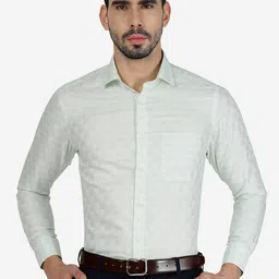 Greenfibre Slim Fit Textured Formal Shirt-image-63