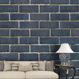 Jaamso Royals Gray Brick Stone Grey Self Adhesive Removable Wallpaper-picture-30