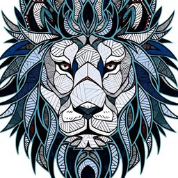Wallpics Grey & Blue Lion Printed Waterproof Wall Sticker-picture-21
