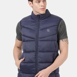 t-base Men Navy Blue Windcheater Puffer Jacket-picture-16