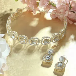 AMI Gold-Plated American Diamond-Studded Jewellery Set-picture-50