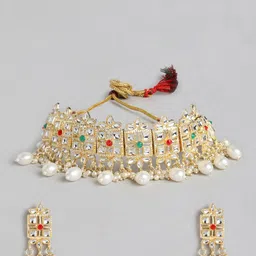 Aadvik Designs Gold-Plated Choker Necklace Set image 2