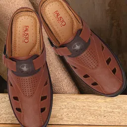 FAUSTO Men Laser Cut Shoe-Style Sandals-picture-38