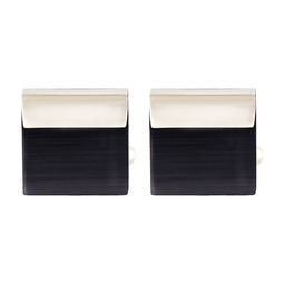 PELUCHE Men Silver Mother of Pearl Stone Cufflinks-picture-2