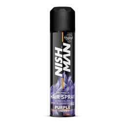 Nishman Pro Mech Ultra Colors Temporary Hair Color Spray 150ml - Purple-picture-0