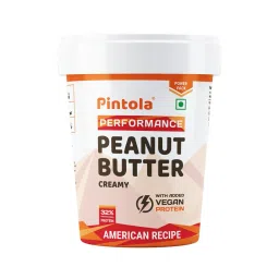 Pintola American Recipe Performance Series Peanut Butter (Creamy) | Vegan Protein | 32% Protein | High Protein & Fiber-image-37