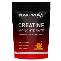 NAKPRO Micronised Creatine Monohydrate Powder (250g, Tangy Orange) | 3g Creatine/Serving-image-11