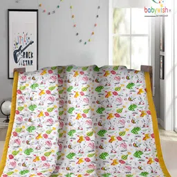 Babywish White & Yellow AC Room 210 GSM Single Bed Dohar-image-61