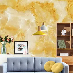 Jaamso Royals Yellow & White Self Adhesive Removable Wallpaper-picture-22