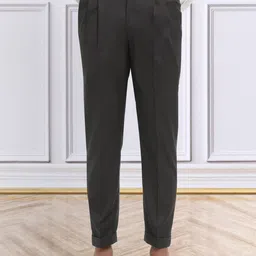 KLOTTHE Slim Fit Cotton Pleated Formal Trouser image 1