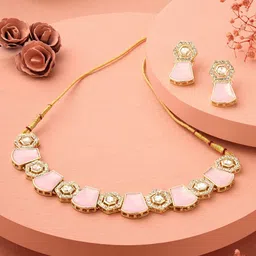 AMI Gold-Plated Austrian Diamonds Studded Jewellery Set-picture-42