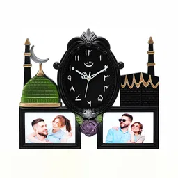 Attractionz Black Oval Contemporary Analogue Wall Clock-picture-22