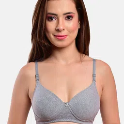 LOTUSLEAF Women Grey Melange Bra-picture-29