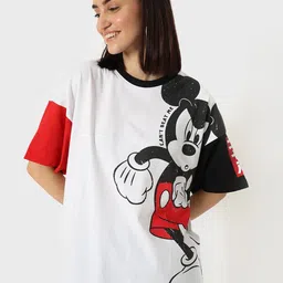 Bewakoof Official Disney Merchandise Unisex Can't Beat Me Mickey Cartoon Print T-shirt-picture-12